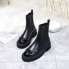 Дизайнерские классические сапоги с лодыжкой женщины кожа Martin Boot Fashion Calfskin Короткая добыча