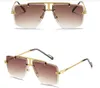 Summer Man Fashion Outdoor Protection UV Metal Metal Glasses Sunglasses Mulheres quadradas Dirigindo óculos de sol unissex Ciclismo Óculos Black Color Goggle