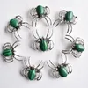 Pendentif Colliers Mode Bonne Qualité Malachite Pierre Araignée Forme Collier Broche Pour Bijoux Cadeau Exquis 8 pcs/lot En Gros FreePendan