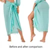 Damen-Bademode mit Quasten, Schal, Baumwollmischung, sexy Sommer, lässige Vertuschungen, Pareo, Damen-Strand-Sarong, weicher langer Rock, modisch, für Damen