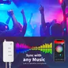 Tuya Smart WiFi LED Fairy String Lights RGBIC 10M 100LEDS APP / 24KEY Fjärrkontroll DIY Juldekoration Arbeta med Alexa 220408