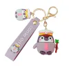 Dessin animé positif pingouin porte-clés mignon Couples accessoiriser avec des porte-clés fille étudiant sac à main pendentif cadeau porte-clés en gros