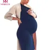 Maternity Dress 2022 Mode Kläder Kvinnor Gravanter O-Neck Ärmlös Nursing Summer Gravid Vestido