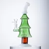 Weihnachtsstil Mini Kleine berauschende Dab Rigs Xmax Tree Duschkopf Perc Handrohre tragbare Glaswasserbongs 14mm Shisa mit Schüssel