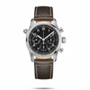 High quality leisure men's watch, leather and fine steel belt, mechanical automatic chain, calendar, simple, 42mm Tape box