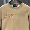 Burbe Mens Sweater Designer Hoodie BBY Letters 3D Embossed Long Sleeve tshirt Cotton Round Neck Sweatshirt Men Women Sweaters Loose Pullover Coat Large Size 5xl
