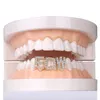 Hip hop bianco oro ghiacciato a-z nome personalizzato lettera grillz diamante full zirconi cubico