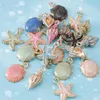 Mode metalen legering Ocean Shell Christmas Charm Decor Set Hangdwang ornamenten Hanging Diy de Jlllky