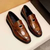 Fashion Dress Shoes Platform Triangle Casual Designer Men Party Loafers Businessmen Formal Shoe Anti-slip Sole