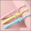 Autre bébé alimentation enfants dessin animé poignée brosse à dents bon nettoyage brosses à dents outil de soins bucco-dentaires enfants brosse à dents de lapin 20 Mxhome Dhhym