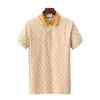 Herrmärke Designer Stripe Polo Shirt T Shirts Snake Bee Floral Brodery High Fashion Horse T-shirt