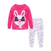 Mudkingdom Girls Boys Pajama Set Long Sleeve Cute Cartoon Unicorn Print Tops and Pants Kids Sleepwear Outfits Children Clothes 220706