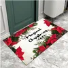 Tapis Joyeux Noël Paillasson Fond En Caoutchouc Tapis D'entrée Intérieur Et Extérieur Paillasson Xmas Maison Ornements Navidad Année Cadeau 2022Tapis