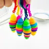 2022 DHL Fidget Toys Caterpillar Mignon Bulle Décompression Porte-clés Pendentif Jouet Élastique Pousser Bulle Anti-Stress Enfant Éducation Surprise Spot En Gros