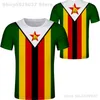 Zimbabwe t shirt diy gratis anpassat namn nummer zwe t-shirt nation flagga zw country college yezimbabwe zimbabwean po textkläder 220702