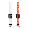 Bracelet de montre en cuir blanc Sublimation pour Apple iWatch 1/2/3/4/5 ébauches de remplacement de sangle avec connecteur 38 40 42 44