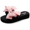 Girls Princess Slippers Kids Beach Fashion Bowknot Sandals Summer Summer Women Home Home Shoes Slippers S183 220426