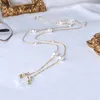 XF800 Natural Freshwater Pearl Handmade Glasses Chain Genuine 14K Gold Injection for Women Fine Jewelry Gift YJ10003 W220422