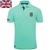 High Quality MYDBSH Brand Summer Short Sleeve Polo Shirt Man Fashion Union Flag Embroidery Casual Men's Polo Shirts Cotton Tops 220402