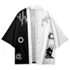 エスニック服日本のパッチワークプリント着物とパンツセットストリートウェアユカタ男性ファッションコスチュームアニメハオリコスプレカソシック