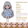 Blyth Doll 16 BJD Coalt Body White Shiny Face Nude Coll с дополнительными руками коллекция аниме для девочек подарок 220707