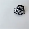 Milancel Summer Children's Hats British Style Boys Ice Silk Checkerboard Pullboard Caps Girls Outdoor Sun Hats 220611