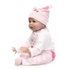 NPK 16 "40 سم BEBE Realista Reborn Doll LifeLike Girl Babies Silicone Dolls Toys for Children XMAS Gift Bonecas Kids 220505