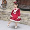 Lange mouwen Lolita Jurken Zomer Kant Mesh Leuke Prinses Jurken Party Kinder Mesh Tutu Jurken Sweet Children's Clothes AA220326