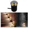 Lampes souterraines 3W 5W LED enterré IP68 AC85-260V DC12V Éclairage de terrasse encastré extérieur 1/2/3/4 Vue latérale Éclairage du trottoir souterrain