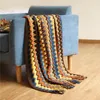 Blankets Textile City Bohemia Style Knitted Blanket Winter Warm Comfy Pashmina Tassels Throw El Sofa Decoration 130x230cm Bedspread