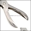 Andra handverktyg Metal Single Hole Paper Puncher Plier School Office Punc DHZLP