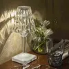 Acrylic Crystal Art Table Lamp Kartell Usb Rechargeable Cordless Table Lamp for Bedroom Hotel Living Room Desk Lamp Restaurant H220423