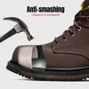 LARNMERN Chaussures de sécurité à bout en acier pour hommes Construction respirante Chaussures de protection Antismashing Antislip Sandproof Bottes de travail 210315