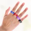Alyans 20/50pcs Moda silikon kauçuk vape bant yüzüğü 8 mm genişliğinde karışım renkler kaymaz harfler kadınlar için dekoratif parmak me278r
