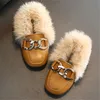 Hoogwaardige kinderen schoenen meisjes konijn fur laarzen mode sneaker winter herfst kinderschoenen warme wollen loafers peuter babyschoen