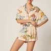 짧은 소매 잠옷 세트 여성 봄과 여름 가정 의류 Pijamas 220329에 대 한 인쇄