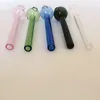 4.1inch Colors Pyrex Glass Oil Burning Burner Hand Pipe Smoking Handmade Water Tube Tobacco Dry Herb Tool Accessories 3159 T2