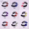Eyewin 1020305080100200 Pairs Color Eyelashes Wholesale 3D Mink False Eyelash Multi Colored Fake Lashes for Party Makeup 220525