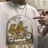 Żaba i bądź gejami do kryminalnej koszulki z krótkim rękawem bawełniany onk męski harajuku anime tshirts retro unisex tops Prezent 2206617