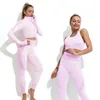 2 Yoga Set Workout Gym Clothing Fitness For Women's Tracksuit Outfit Leggings Sport Bras Top Long Sleeve Women Sportswear Suit 220330