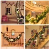 Ghirlande di fiori decorativi Ghirlanda con luci - Decorazione in rattan da 2,7 m Appesa ghirlanda artificiale per la casa El Office Festa di nozze Giardino