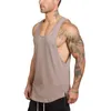 Men's Tank Tops Asr Fitness Split Loose Functional Word European Code Lycra Combed Cotton Vest 8lro