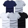 Hoogwaardige modeheren t -shirts casual korte mouw t -shirt heren solide casual katoenen tee shirt zomer kleding 6pcslot 220704