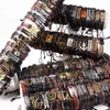 2021 wholale vintage lots 50 different alloy pendent pack mix styl genuine leather bracelets men039s women039s jewelry part3512821