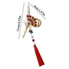 Chinese Style Fan Surface Hair Claw Butterfly Red Beads Tassel Hair Accessories Hair Clip Ponytail Hairpins Headwear