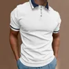 メンズポロスメンカジュアルソイルドボタントップシャツターンダウンカラーブラウス半袖ファッションスリムフィットロングサーマルメンマン