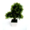 Flores decorativas Wreaths Plantas artificiais Bonsai Pequena panela de árvore falsa Ornamentos em vaso doméstico decoração el mesa da mesa de boas -vindas Pinesaidec