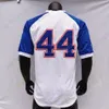 Hank Aaron Jersey vintage 1957 1963 Crème Zipper 1973 1974 Hall Of Fame 715e 40e Patch Gris Bleu Rouge Marine Pull Taille S-3XL