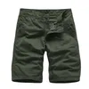 Brand Mens Cargo Shorts High Quality Black Military Short Pants Men Cotton Solid Casual Beach Shorts Men Summer Bottom 220507