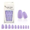 False Nails 24pcs/Box affascinante Ballet corto Pressa indossabile su patch di manicure Copertura completa Coperta di nail art artificiale RIPUSABILE PRUD22